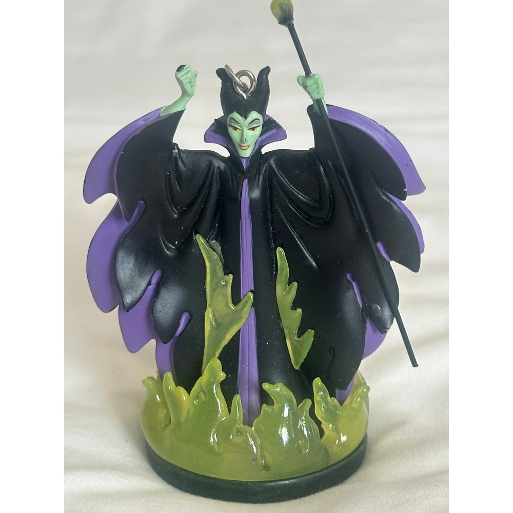 Disney Store Maleficent Ornament Sleeping Beauty Villain Green‎ Flame Figurine